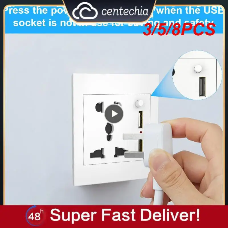 

3/5/8PCS Universal 2100mA 5V 2 USB Wall Socket AC 110-250V Home Wall Charger 2 Ports USB Outlet Power Charger For Cellphone New