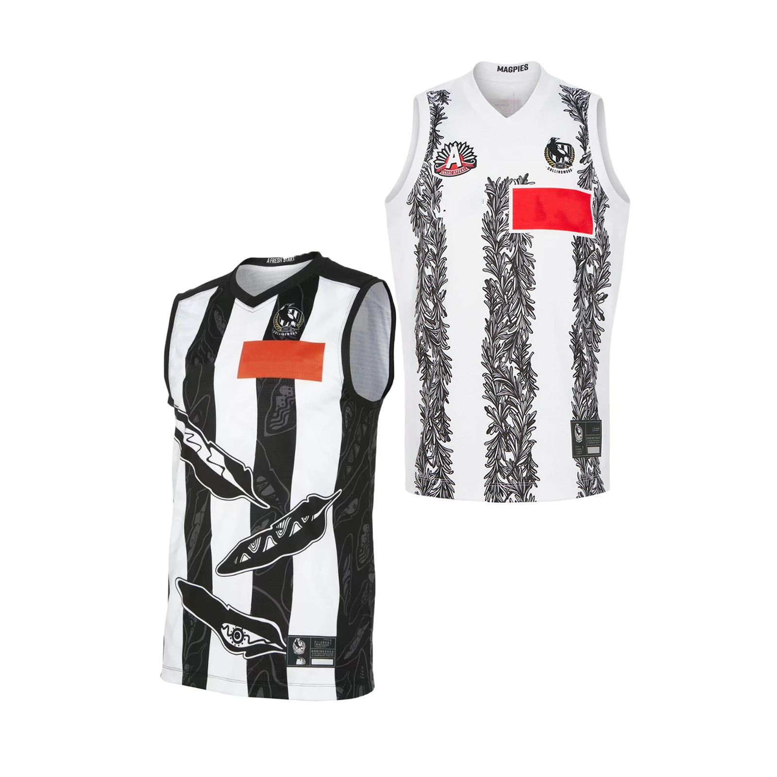 

2022 Collingwood Magpies, мужская Трикотажная футболка для регби, ANZAC Guernsey