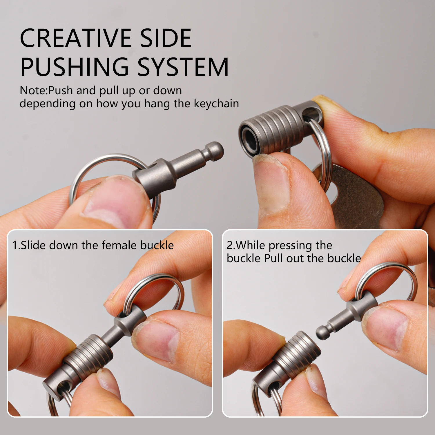 Брелок TIVIVA из титанового сплава быстроразъемная металлическая застежка с 4