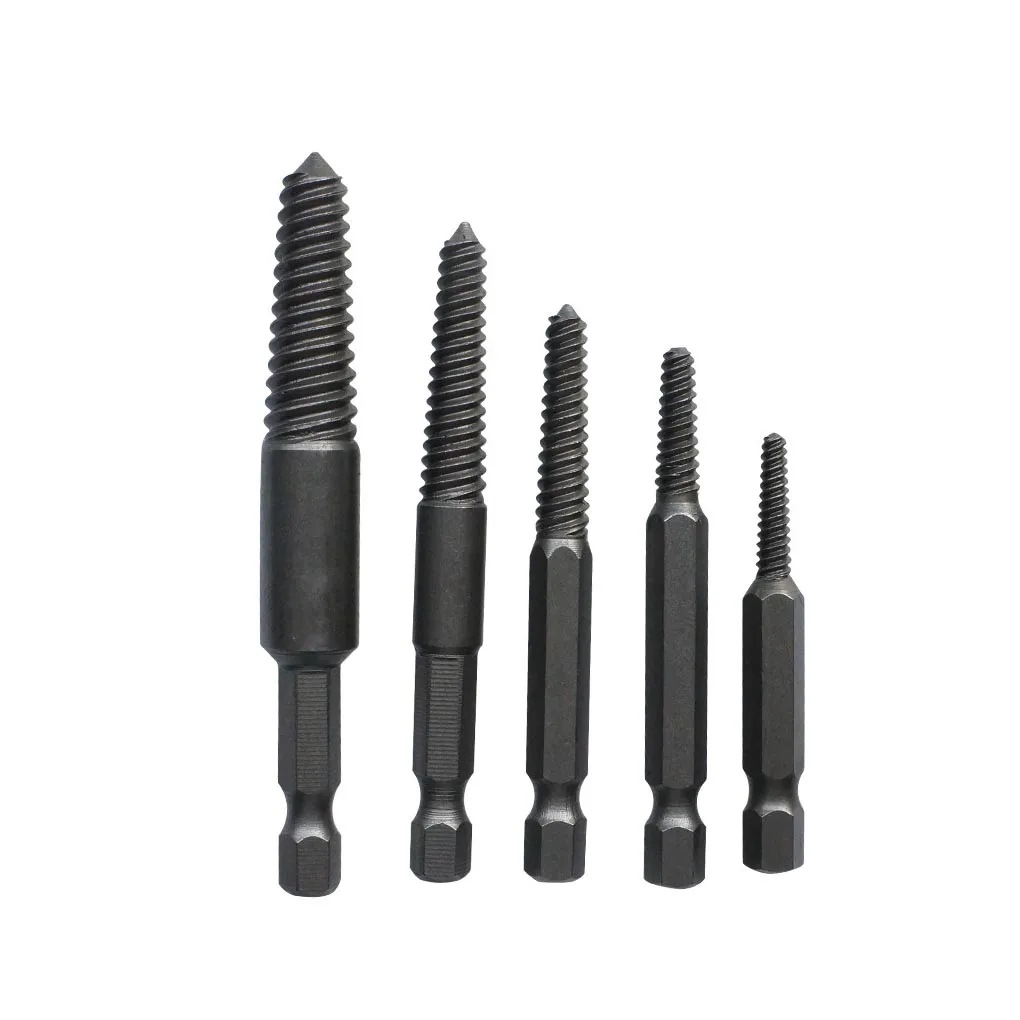 

Screw Extractor Kit Hex Shank Damaged Screws Remover Broken Bolts Removing Drill Bits Tool Set