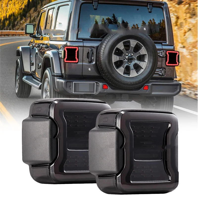 

2 шт., задние светодиодные фонари для Jeep Wrangler JL 2018 2019