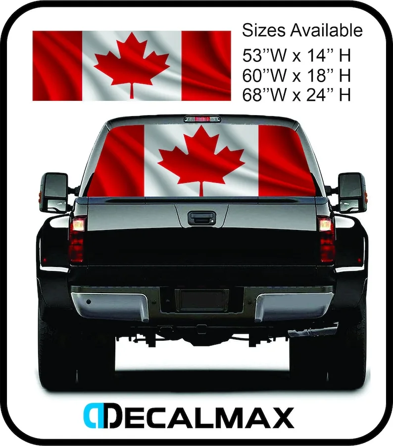 

Canadian Flag Rear Window Graphic Truck SUV Van Car Vinyl