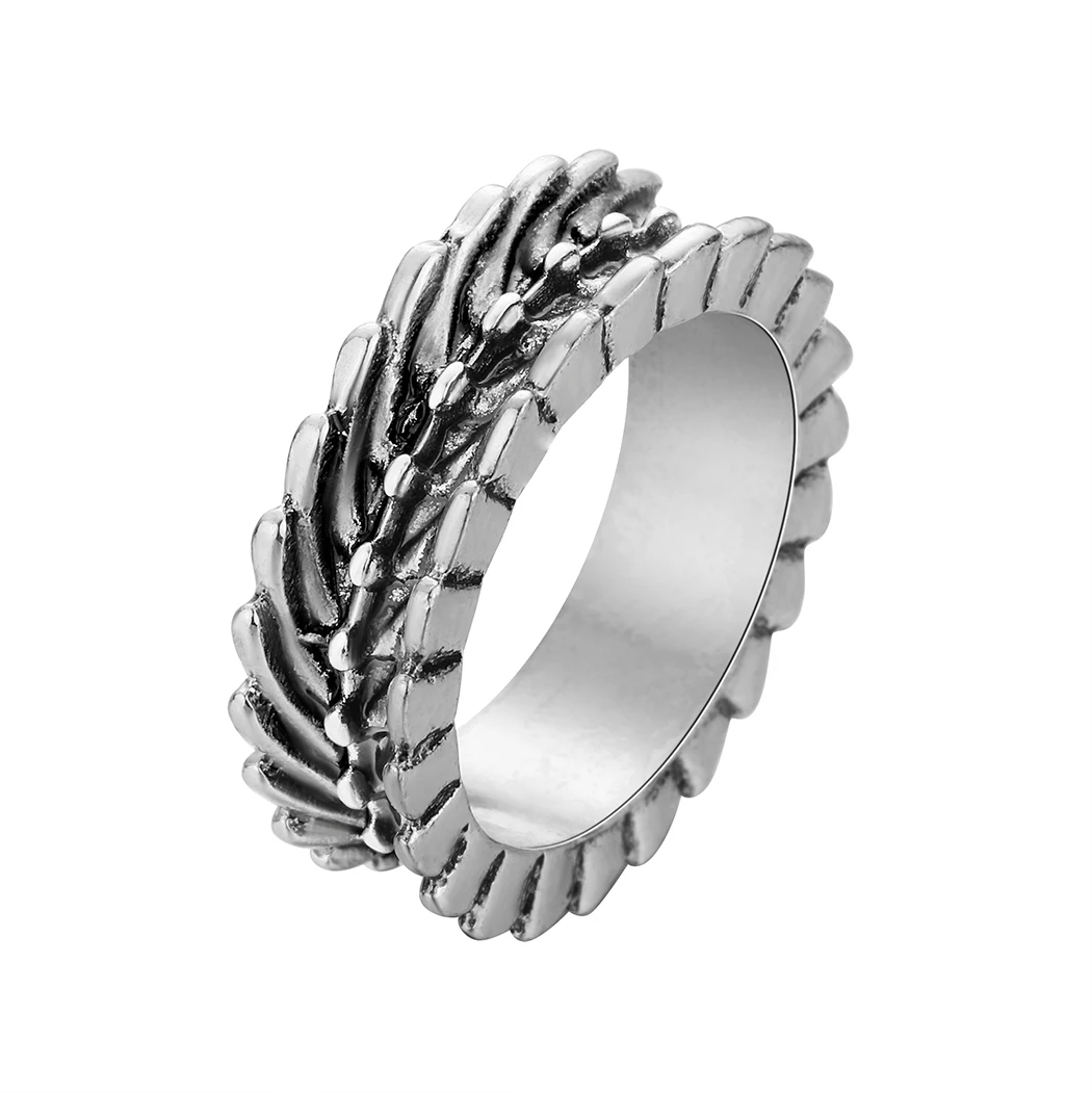 

Exclusive Ring for Stylish Men Silver Ornament Ring Statement Engagement Covenant Men Band Ring Gift