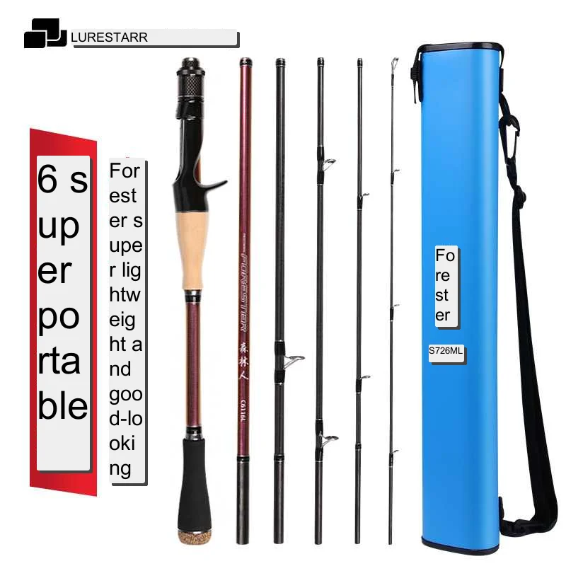 

LURESTAR 2.1m 2.18m 111g 6 Sec. Protable Fishing Rod Full FUJI Guides ML/L Power MF Action 40T High Carbon Rod Ultralight Rods