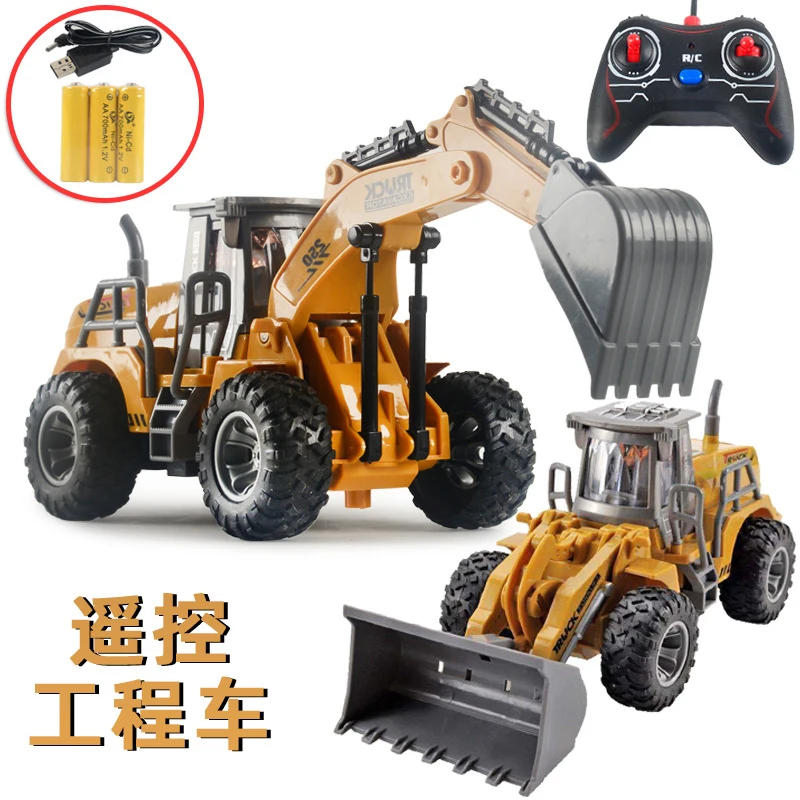 

Wireless 6CH RC Machine 1:24 Child Electric Toy Engineering Vehicle Model Remote Control Puzzle Birthday Christmas Present