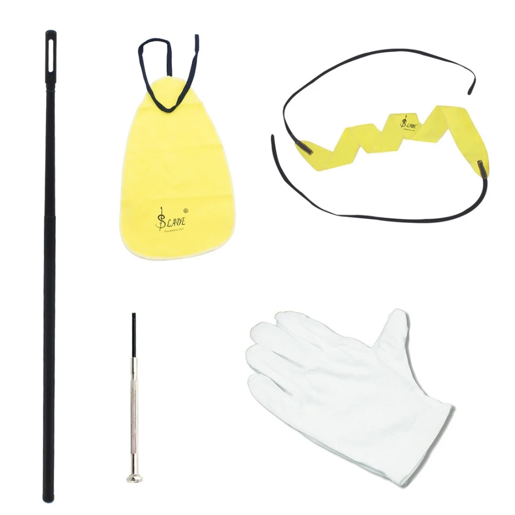 

Cleaning Care Kit Cleaning Rod/Cloth ABS Brush Cotton Gloves Maintenance Tool Metal Screw Driver For Musicians