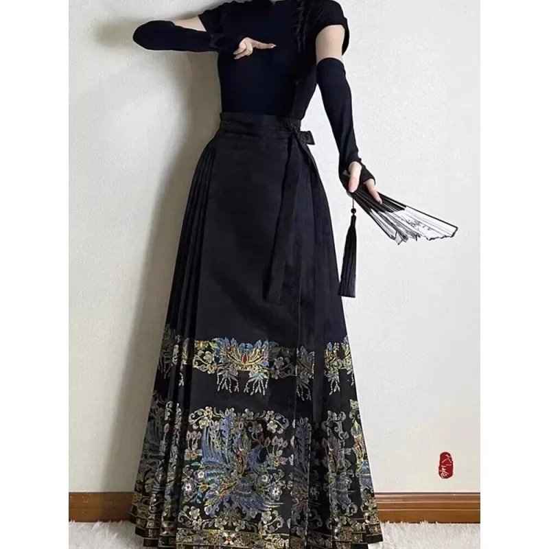 Роскошные плиссированные длинные юбки с цветочным принтом для женщин