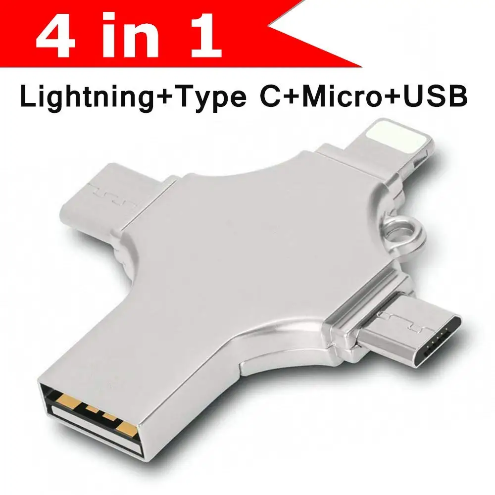 

Флеш-накопитель USB Type-c OTG, 2021 дюйма, 4 в 1, 16/32/64/3,0/128 ГБ