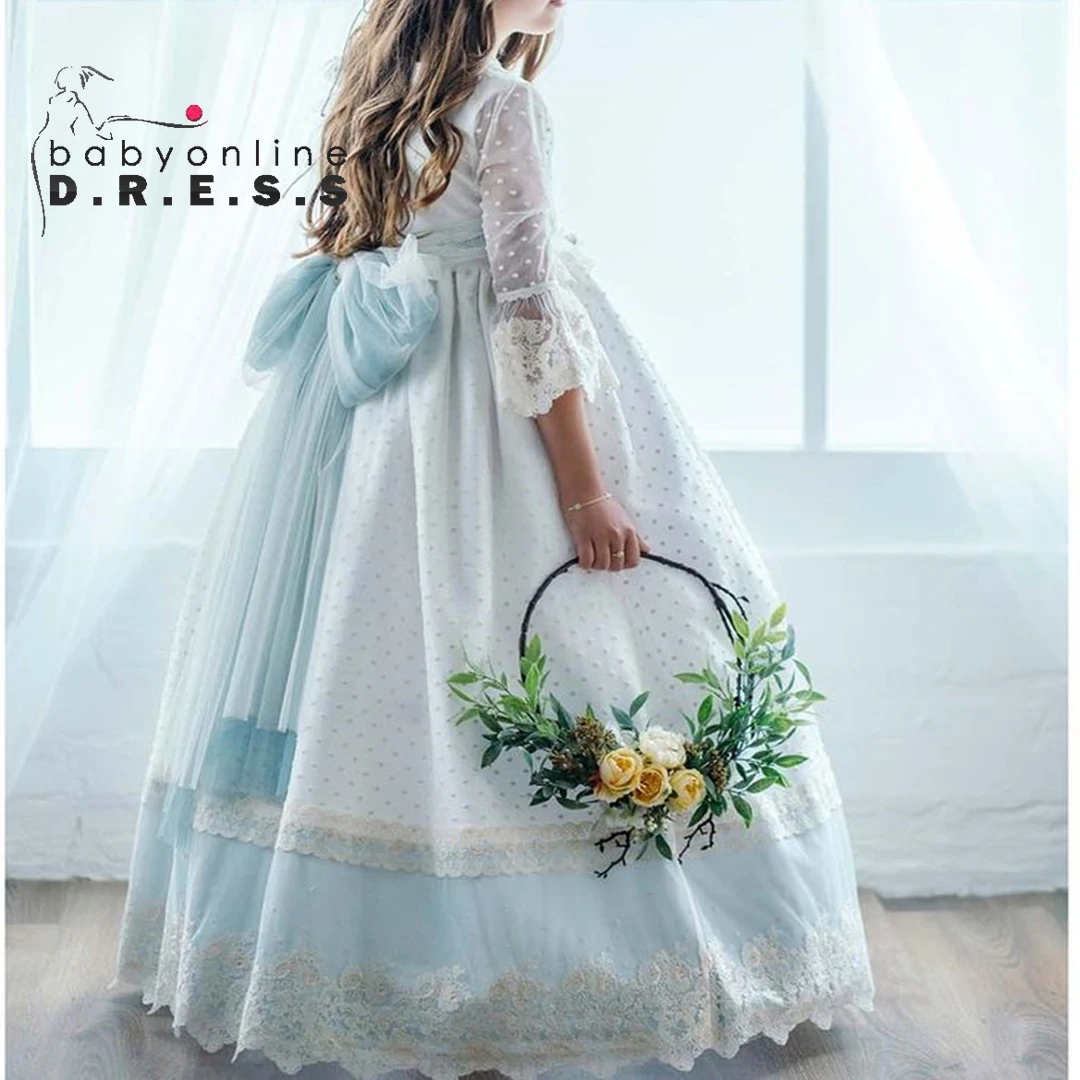 BABYONLINE индивидуальное платье для Святого Причастия кружевное с короткими