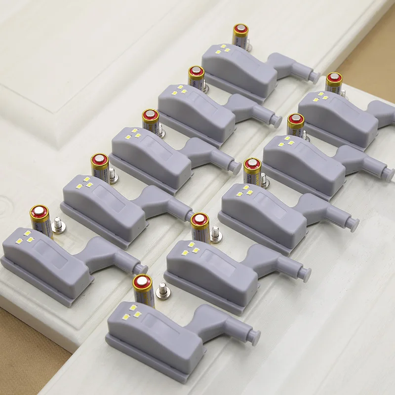 

20/10Pcs Under Cabinet LED Light Smart Touch Universal Cupboard Hinge Lamp Sensor Night Light for Closet Wardrobe