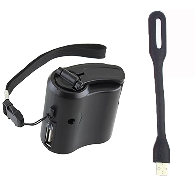 usb phone charger charging emergency hand crank power dynamo portable for camping hiking outdoor mobile phone sos edc tools free global shipping