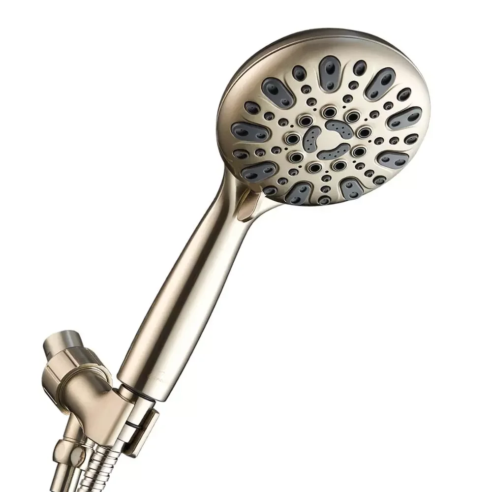 

Shower Head Hand Held Brushed Nickel Powerful 6 Spray Multi Function Massage Spa Shower Heads For Low Water Pressure