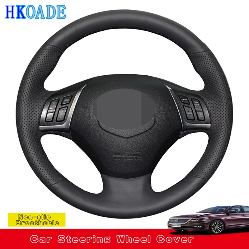 

Customize DIY Genuine Leather Car Accessories Steering Wheel Cover For Great Wall C50 2012 2013 Car Interior Braiding