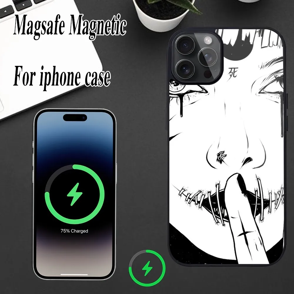 Чехол для телефона с ужасным комиксом junji ito Tomie Tees магнитный чехол iPhone Magesafe 12 13 15 11
