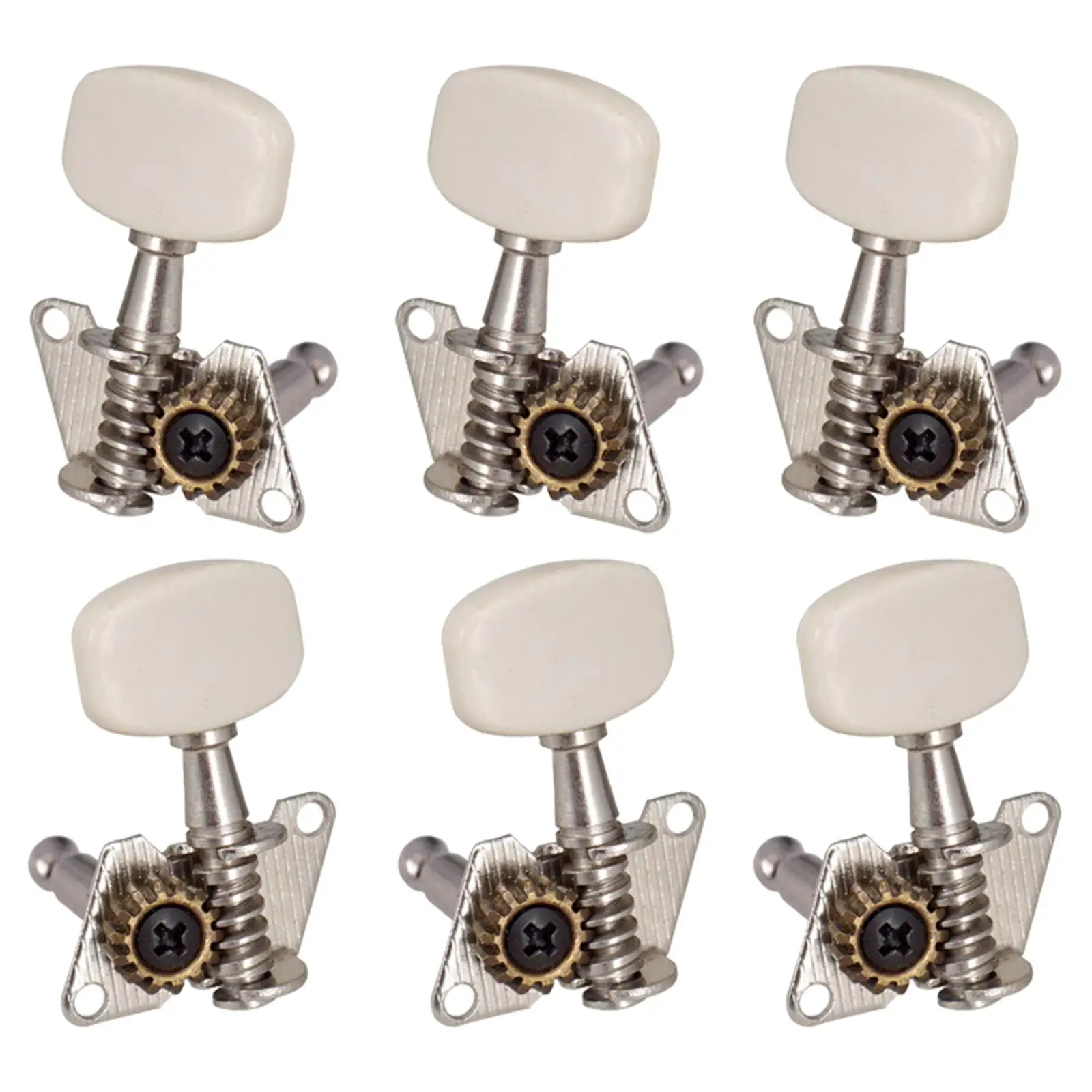 

6x String Tuners Sturdy Machine Heads for Acoustic Guitars Fitments