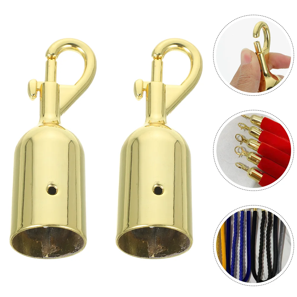 

2pcs Welcome Pole Rope Hook Crowds Control Rope Hanging Hook Queue Barrier Rope Fixing Metal Hook
