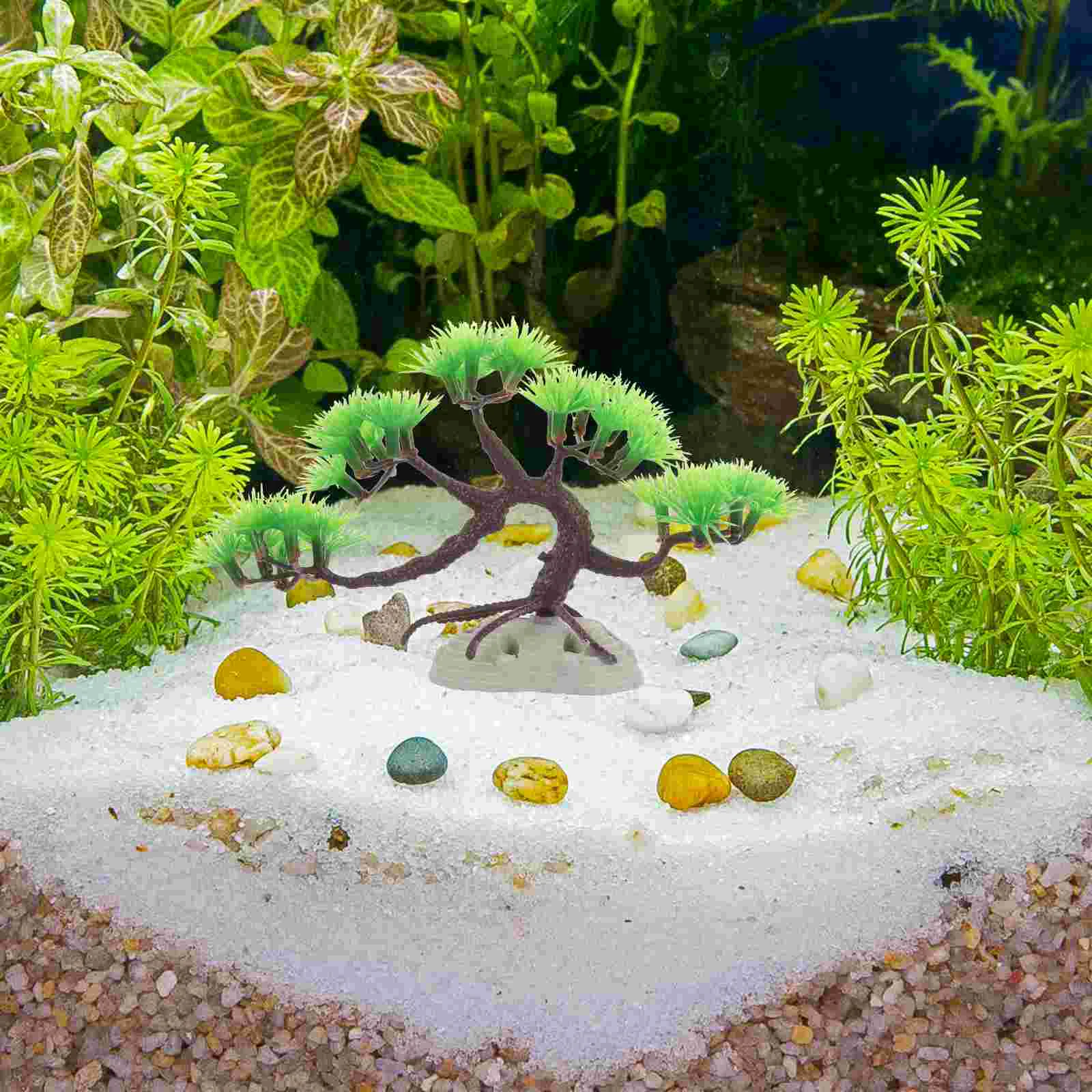 

Pet Accessories Fish Tank Landscaping Tree Aquarium Plants Realistic Plastic Sushi Model Artificial Accessory