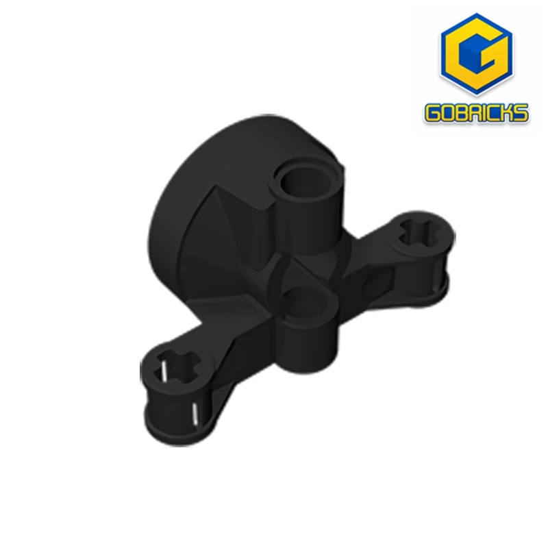 

Gobricks GDS-1466 Technical, Steering Wheel Hub Holder with 2 Pin Holes and 2 Arms with Axle Holes compatible with lego 23801