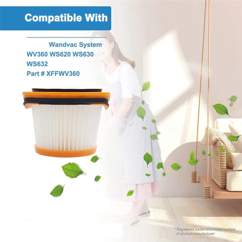 6 шт. сменные фильтры для беспроводного пылесоса Shark Wandvac System WV360 WS620 WS630 WS632 по