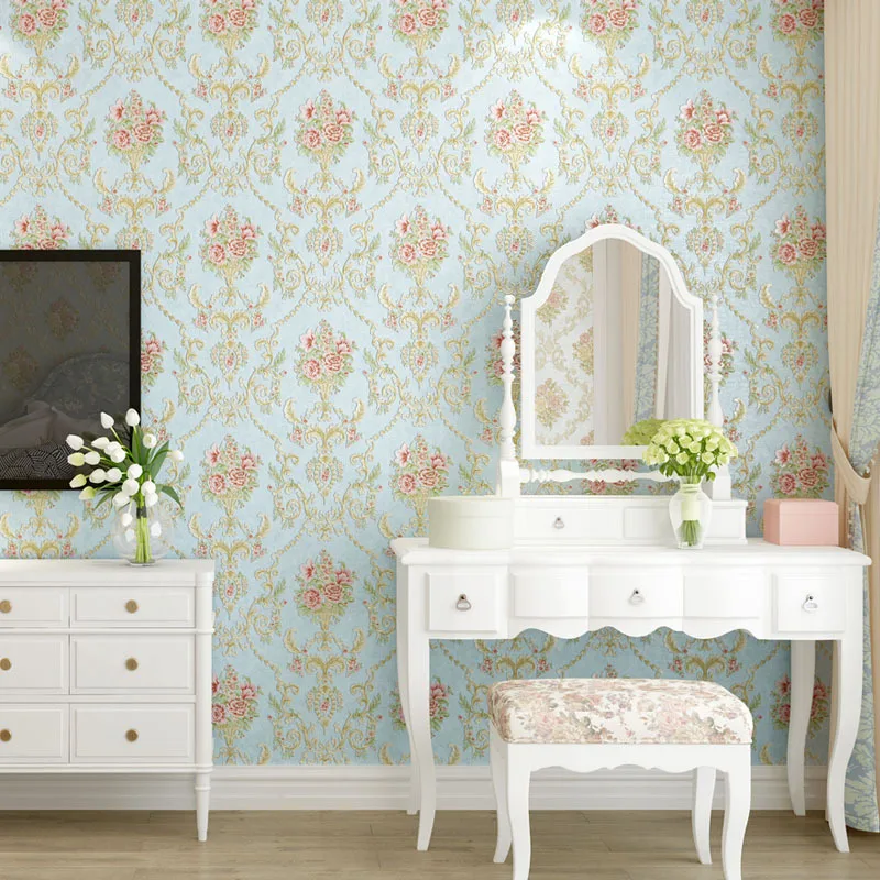 

3D Self-Adhesive Wallpaper Embossed Wallpaper Home Decor Living Room Bedroom Wall Coverings Floral Luxury Wall Paper