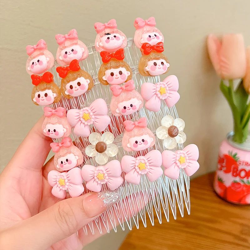 

Children’s Summer Broken Hair Comb Children Little Girl Bangs Comb Hair Accessories Cute Bear Flower Hairpin Comb Headdress