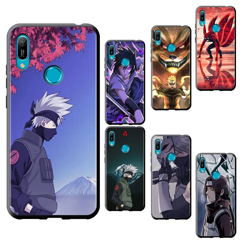 Naruto Anime Akatsuki Uchiha Luxury For Huawei Y5P Y5 Y6S Y6P Y6 Y7A Y7P Y7 Y8S Y8P Y9S Y9 2018 Prime PRO 2019 Black Phone Case