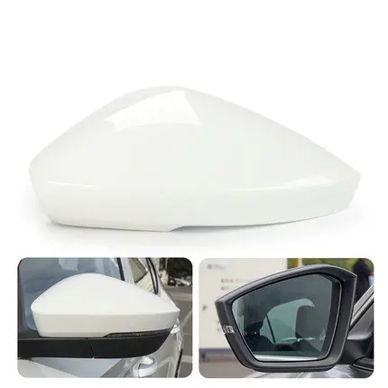 White Side Wing Mirror Caps Cover for Skoda SuperB III 2016 2017 2018 2019 Replace left right rearview