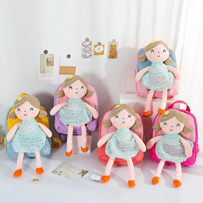 Cartoon Cute Doll backpacks for children Waterproof kids backpack Small Kindergarten school bags Plush toy mochila infantil