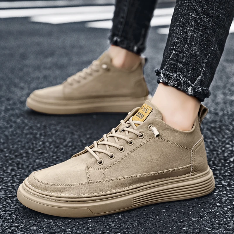 Лидер продаж Мужская молодежная повседневная обувь высокие ботинки для мужчин