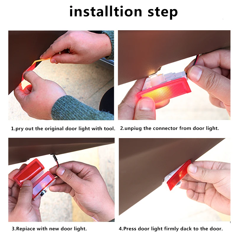 2-4 шт. Автомобильные светодиодные лампы-проекторы для дверей Mercedes Benz C W204 C260 C300 C280