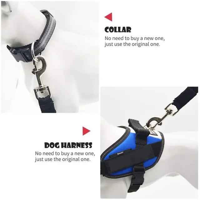 Adjustable Pet Cat Dog Car Seat Belt Pet Seat Vehicle Dog Harness Lead Clip Safety Lever Traction Dog Collars Dogs Accessories 6