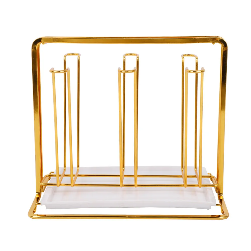 

Сушилка для чашек, подставка-держатель для стаканов с дренажным лотком для гостиной и кухни