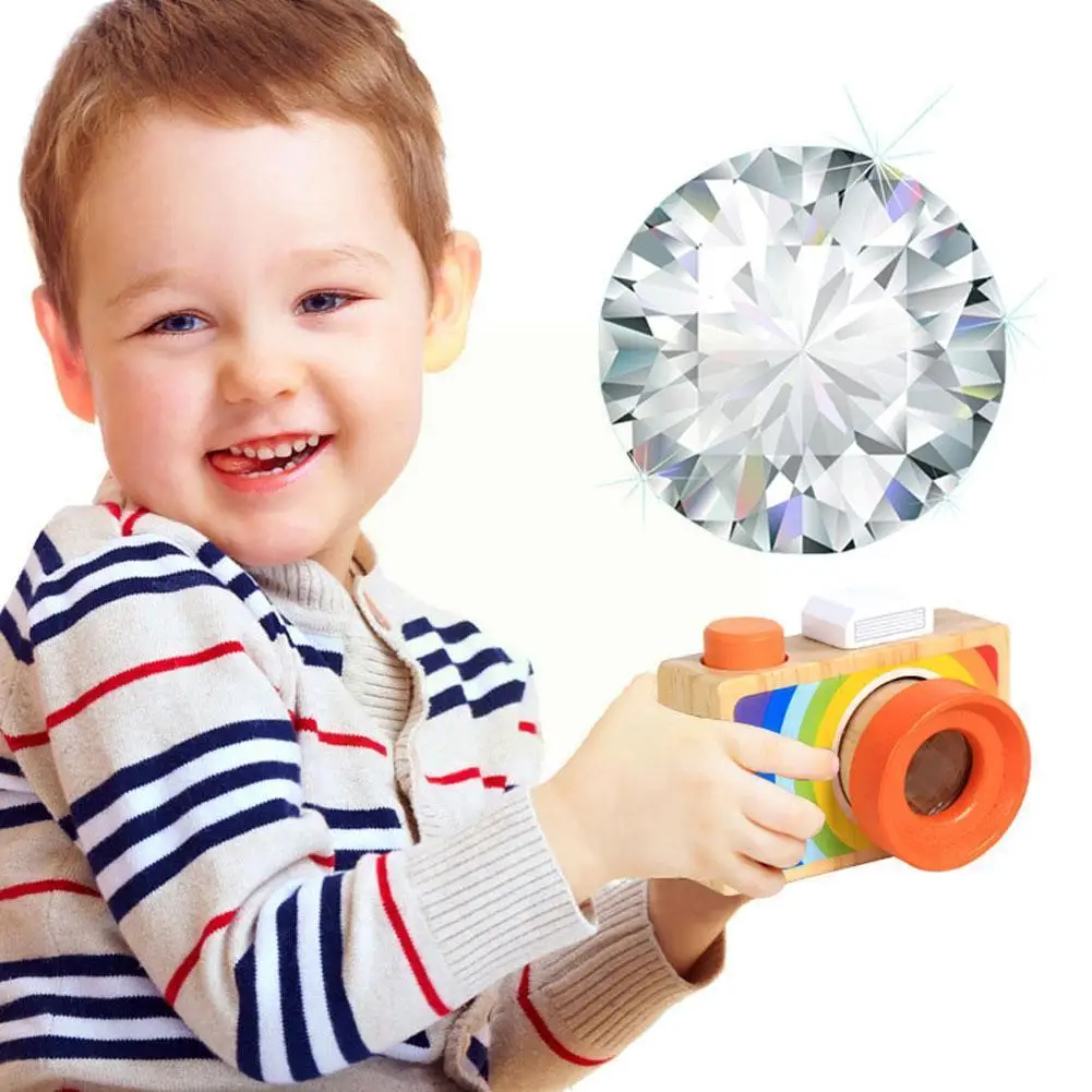 

Wooden Simulation Camera Kaleidoscope Mini Cartoon Interactive Educational Prism Children's Toys Toy Polygonal Fun I6j2