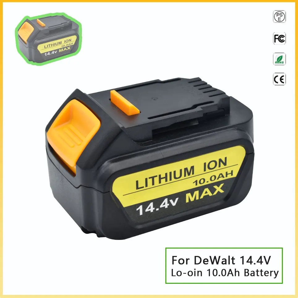 

14.4V For Dewalt 10.0AH battery power tools DCB140 DCB141 DCB142 DCD735L2 DCF835C2 DCF835L2 DCL030 lithium-ion battery