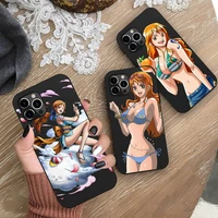 one piece nami phone case for iphone 13 12 11 pro mini xs max 8 7 plus x se 2020 xr silicone soft cover