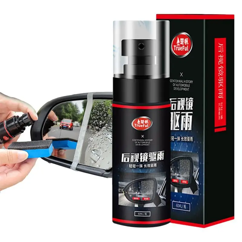 

Car Glass Anti Fog Agent Hydrophobic Car Anti Fog Spray 60ml Car Glass Agent Rearview Mirror Water Flooding Film Defogging