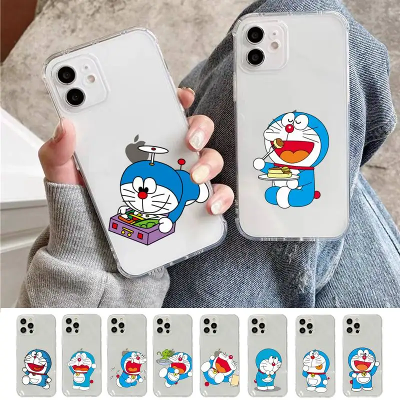 

Yinuoda Doraemon Phone Case for iPhone 11 12 13 mini pro XS MAX 8 7 6 6S Plus X 5S SE 2020 XR clear case