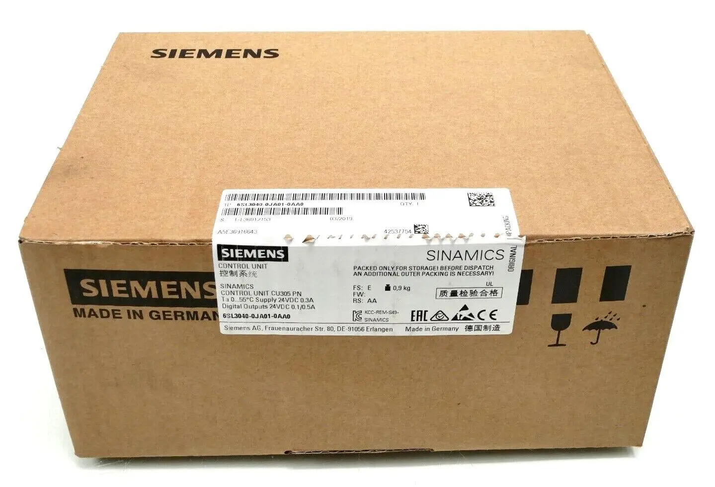 

6SL3040-0JA01-0AA0 Brand New Siemens 6SL30400JA010AA0 SINAMICS