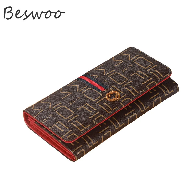 2021 New Long Wallet Women Letter Prints 2 Folds Female Money Bag Coin Purses All-match Card Holder Multifunction Handbag Clutch | Багаж и