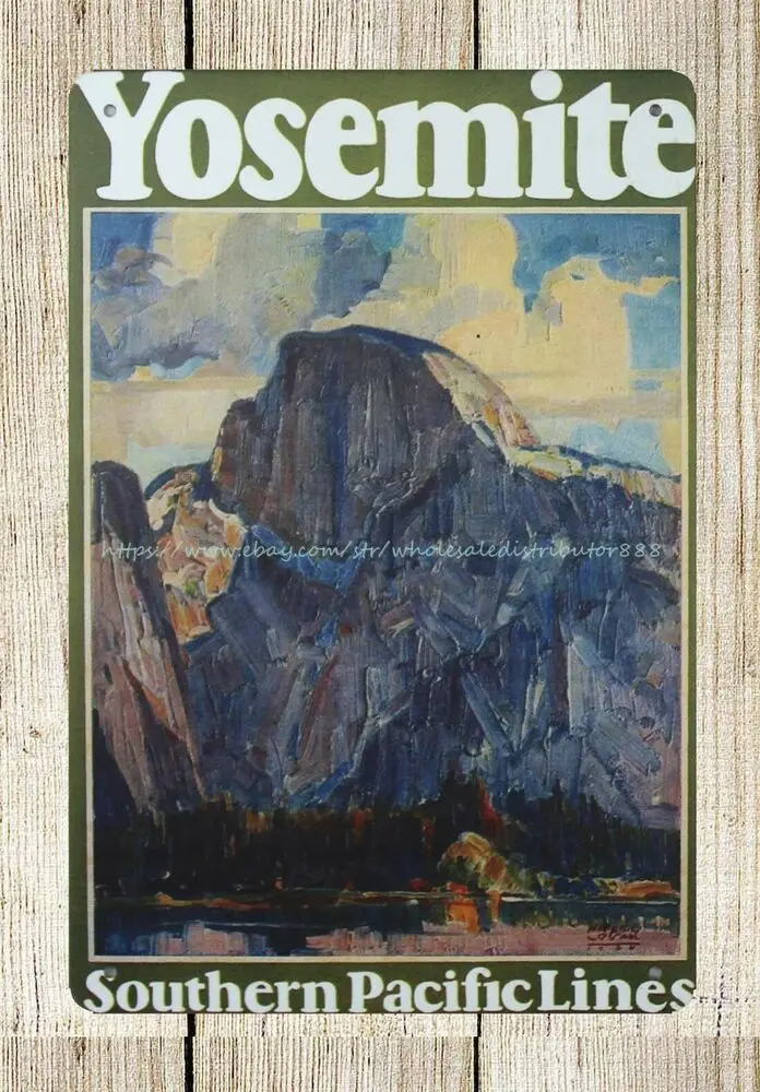 Домашний декор магазин Yosemite Южный Тихоокеанский рельс 1929 металлический жестяной