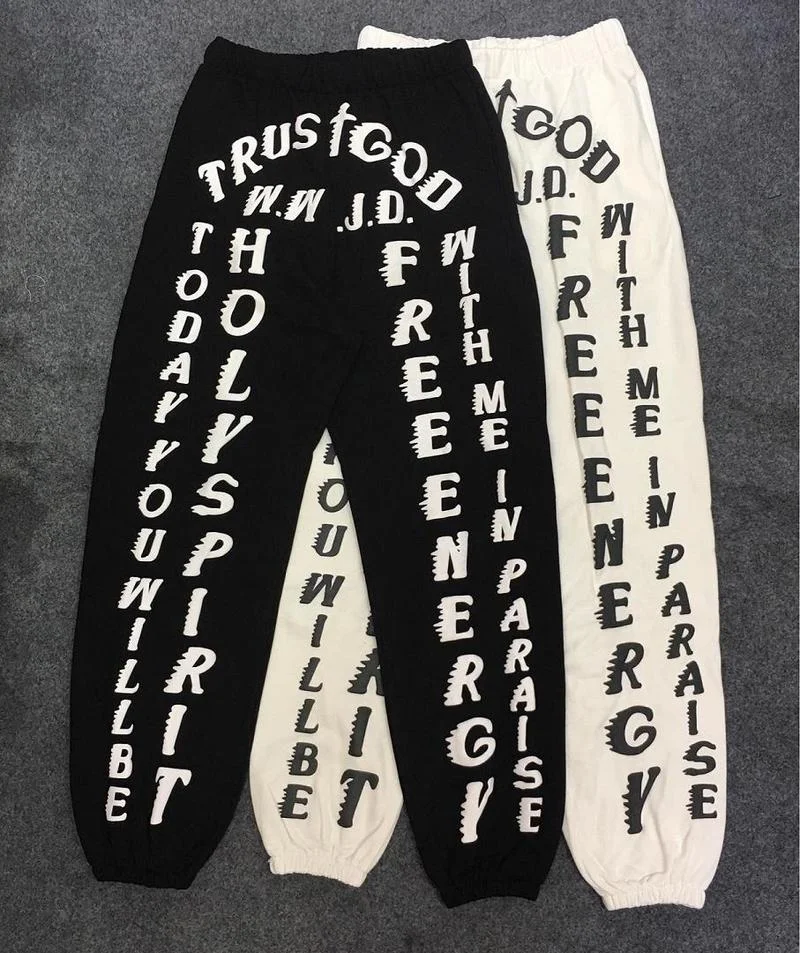 

22SS Foam Letter Printing CPFM.XYZ Pants Men Women EU Size 100% Cotton CPFM Pant High Street Four Seasons Punk Pants