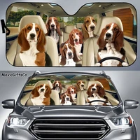 basset hound car sun shade basset hound windshield dogs family sunshade dogs car accessories car decoration gift for dad