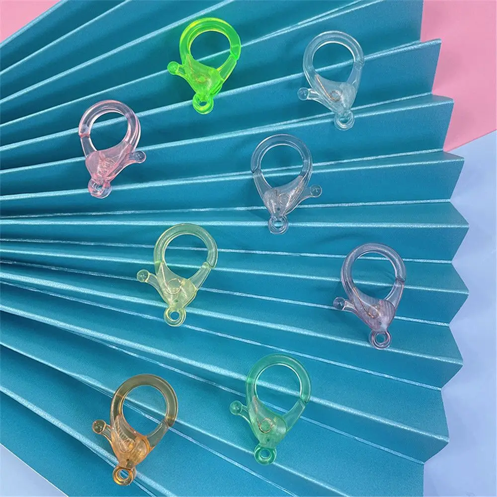 

DIY Accessories for Key Chain Ring Jewelry Making Lobster Ring Transparent Color Pendant Buckle Lobster Clasp