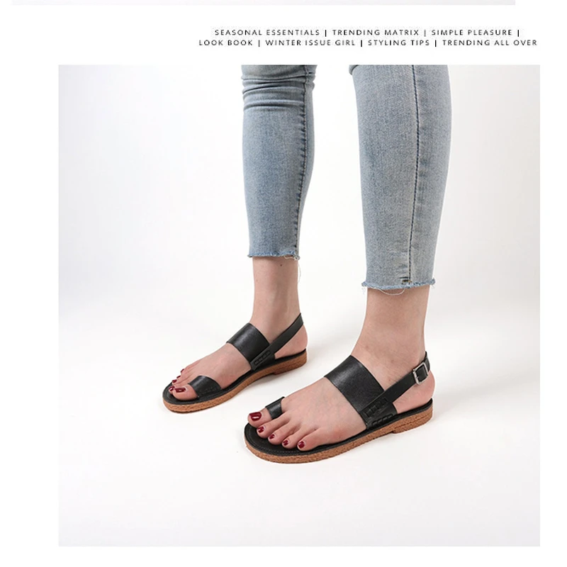 

Beach Clip Toe Rome Shoes Trend Flats Slippers Buckle Casual Sandals Fashion Ladies Shoes Mujer Women's Sandals 2022 Summer New