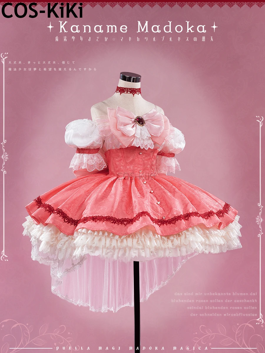 Женский костюм для косплея COS-KiKi элегантное розовое платье мадоки из аниме Puella Magi
