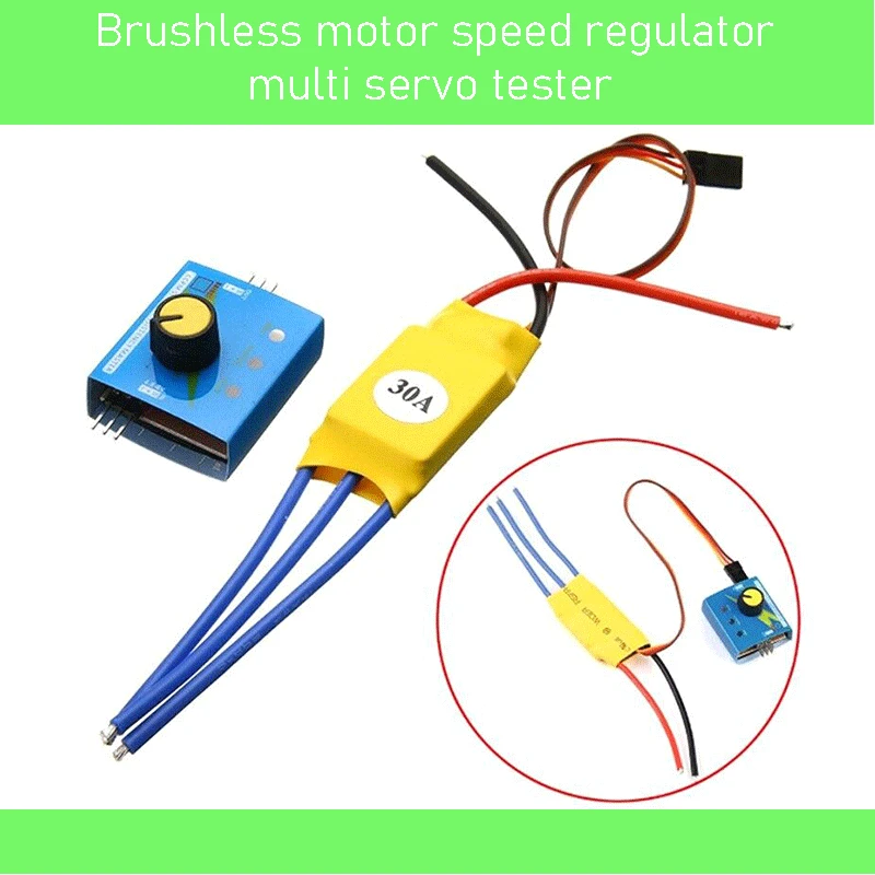 

30a Xxd Brushless Speed Controller Rc Esc + Multi Servo Tester 3ch Esc 4.8-6v Ccpm Master Checker For F450 Multicopter