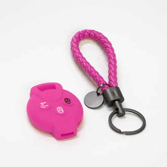 

Автомобильный силиконовый цветной чехол для ключей с дистанционным управлением, защитный чехол для ключей Mercedes Smart 451 Fortwo, автомобильные аксессуары, Стайлинг, украшение