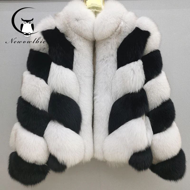 100% natural fox fur fashion winter jacket women's thermal real fur coat casual street wear thick jacket can be customized