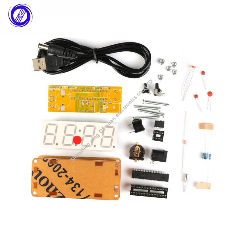 

Набор для самостоятельной сборки, электронные часы, дисплей, модуль, микроконтроллер, 4 биты, 0,8 дюйма, электронный набор для самостоятельной сборки, красный, синий, зеленый