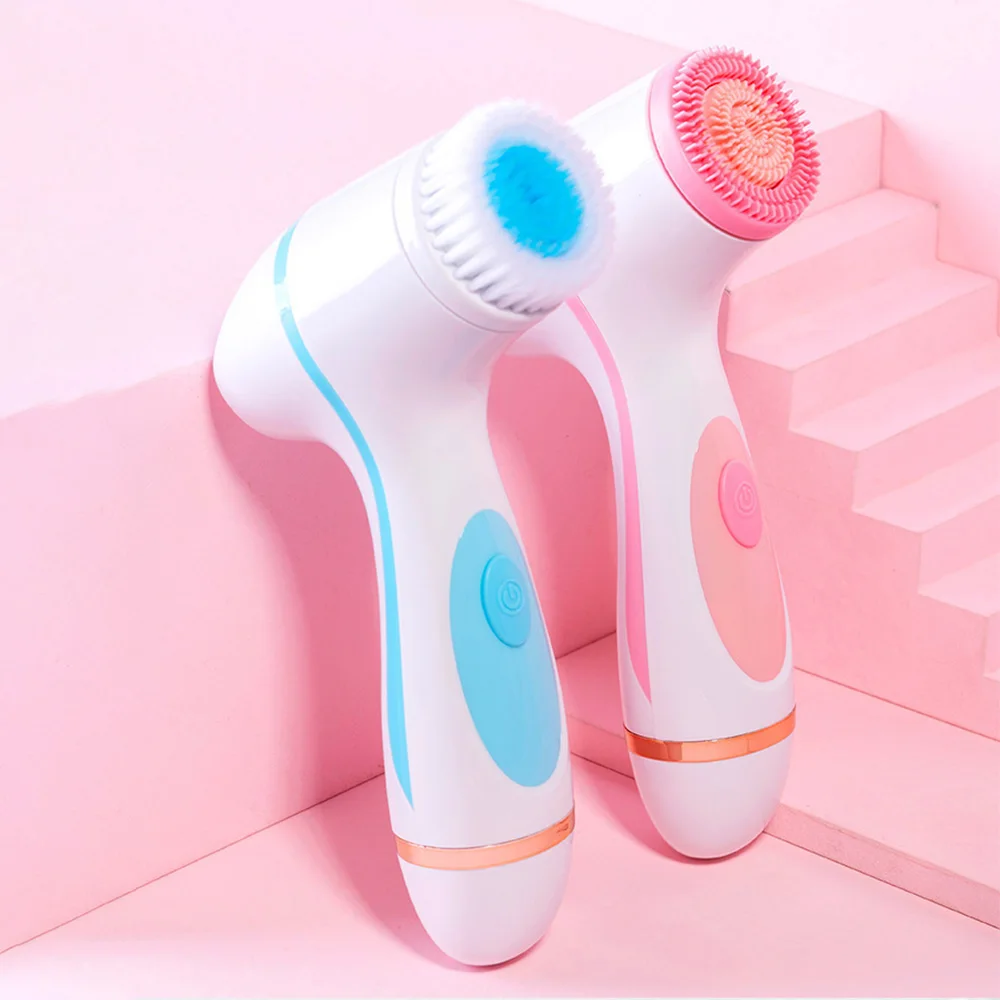 

3 in 1 Silicone Facial Cleansing Brush Electric Face Clean Device Facial Massager Vibration Deep Pore Cleaning Brush Face Brush